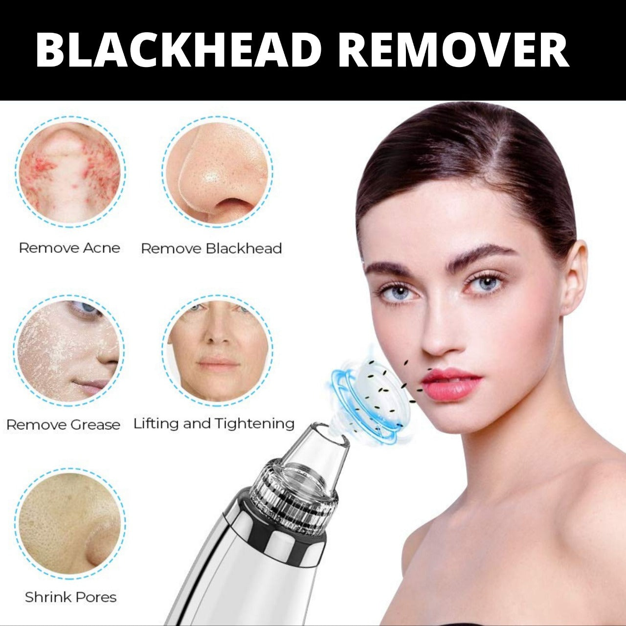 Electric Blackhead Acne Oil Remover Vacuum Suction Face Pore Cleaner Facial Beauty Equipment,Blackhead Removal Machine